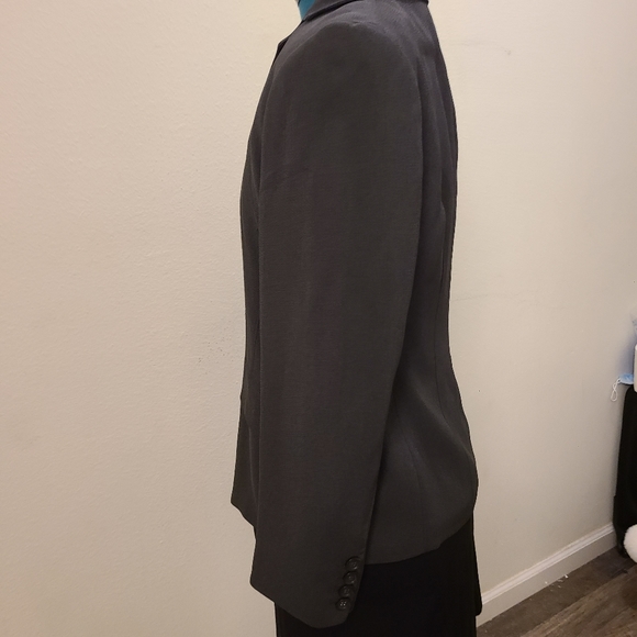 Ann Taylor Petites Business Blazer Jacket Shoulder Pads, Gray, 6P - Picture 6 of 16